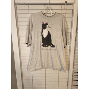 Vintage Made In The USA Single Stitch Mens Cat Tshirt Size XL Heavy Weight.
